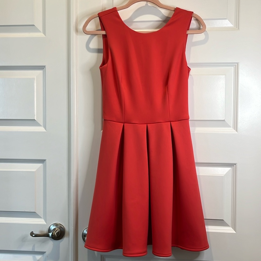 ASOS DESIGN poplin skirt mini dress in red